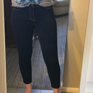 D.jeans cropped dark wash jeans